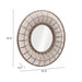 Zuo Toto Antique Brown Painted Rattan Round Wall Mirror