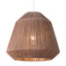 Anderson Teak Impala Ceiling Transitional Paper Rope Lamp Brown