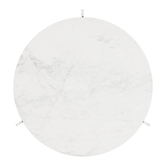 Zuo Barmas White Marble Coffee Table