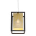 Zuo Yves Modern Perforated Steel Pendant Ceiling Lamp Gold & Black