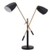 Zuo Tanner Black & Brass Adjustable Retro Modern Design Table Lamp