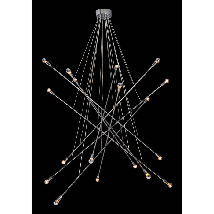 Anderson Teak Belief Modern Chrome Ceiling Lamp with Criss-Cross Design