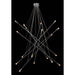 Anderson Teak Belief Modern Chrome Ceiling Lamp with Criss-Cross Design