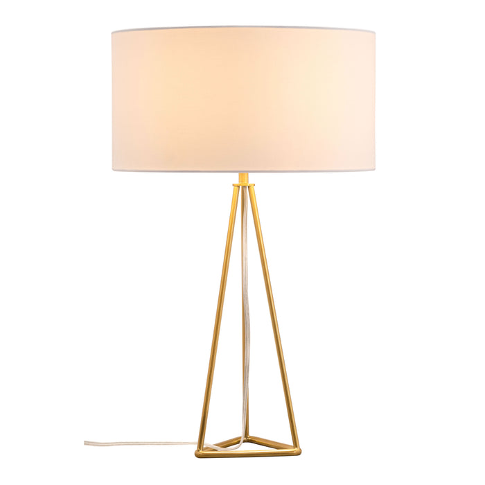 Zuo Sascha White & Brass Modern Glam Design Table Lamp