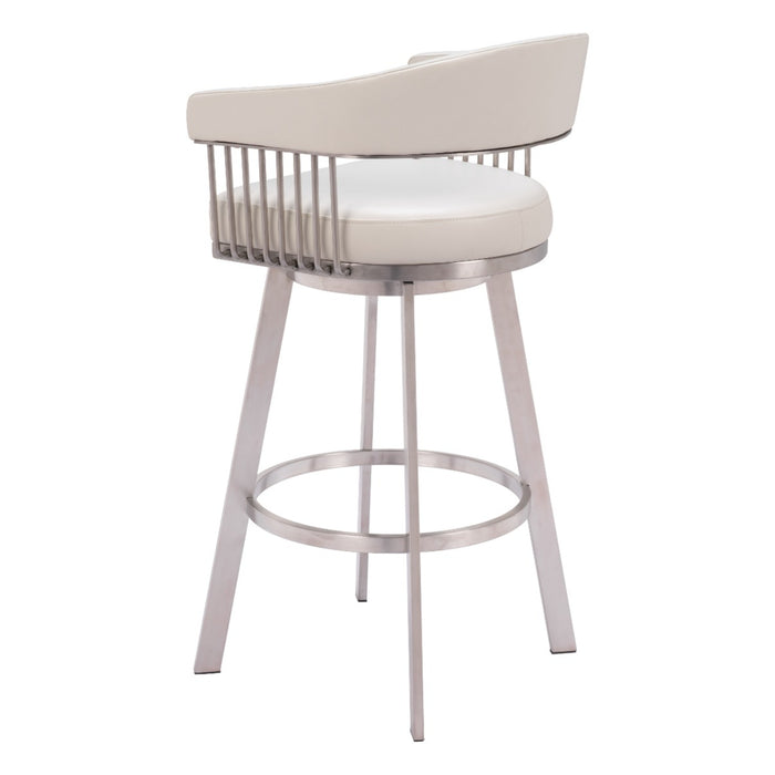 Zuo Bantry Swivel Barstool White