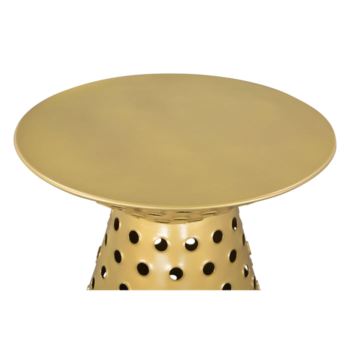 Zuo Proton Round Gold Side Table