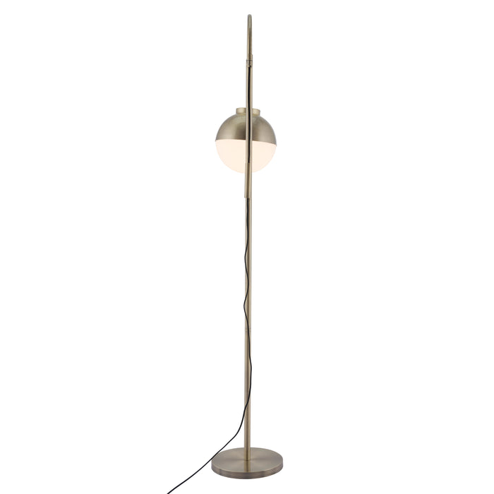 Zuo Waterloo Modern Arc Floor Lamp White & Bronze