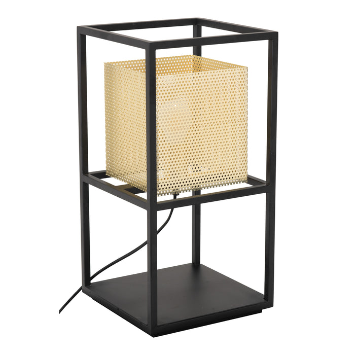 Zuo Yves Modern Design with Perforated Shade Gold & Black Table Lamp