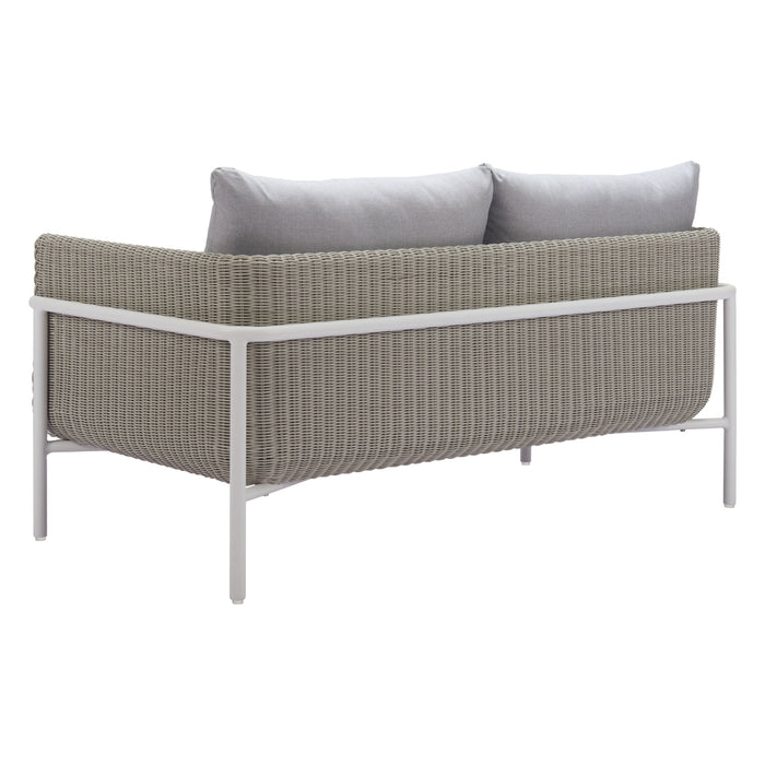 Zuo Frais Outdoor Loveseat Gray