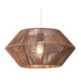 Zuo Kendrick Brown Transitional Ceiling Lamp with Paper Rope Shade