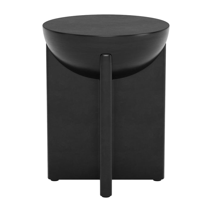 Zuo Midnight Tume Side Table Black Wood