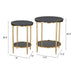 Zuo Koper Black Marble Coffee Table Set