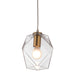 Zuo Jenny Brass Modern Boho Glam Ceiling Lamp with Geometric Shade