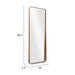 Zuo Riga Modern Gold Powder Coated Steel Floor Mirror