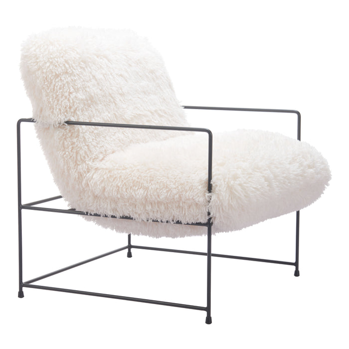 Zuo Modern Pelut White Accent Chair