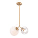 Anderson Teak Constance Modern Brass Ceiling Lamp with Glass Shades