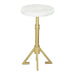 Zuo Maurice White Marble Side Table