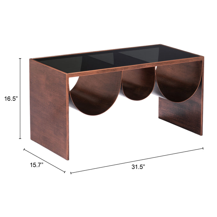 Zuo Aveiro Brown Rectangular Coffee Table