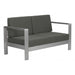 Cosmopolitan Sofa/ Loveseat/ Side Table Zuo Outdoor Set Dark Gray