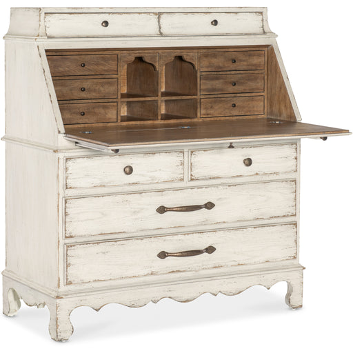 Hooker Furniture Antique White Wood Home Office Americana Secretary 7050-10309-02