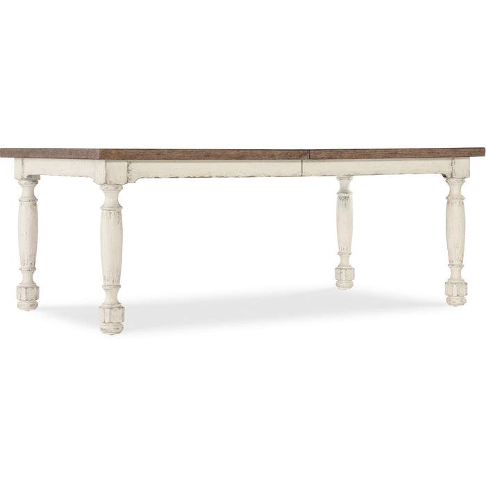 Hooker Furniture Americana White & Brown Wood Dining Table 