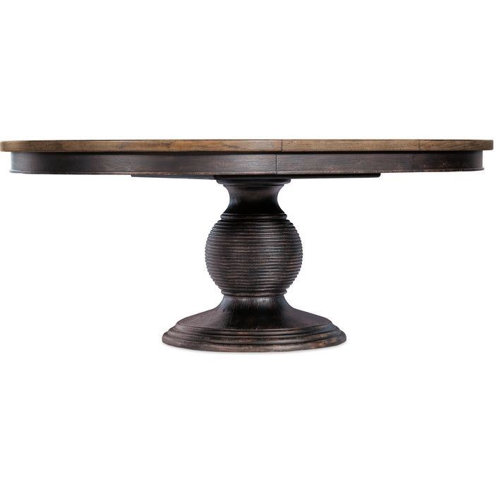 Hooker Furniture Americana Round Pedestal Leaf Dining Table 