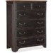 Hooker Furniture Rustic Dark Wood Tall Americana Six-Drawer Chest 