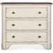 Hooker Furniture Traditional White Wood Americana Three-Drawer Nightstand