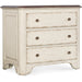 Hooker Furniture Traditional White Wood Americana Three-Drawer Nightstand