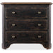 Hooker Furniture Traditional Black Wood Americana Three-Drawer Nightstand 