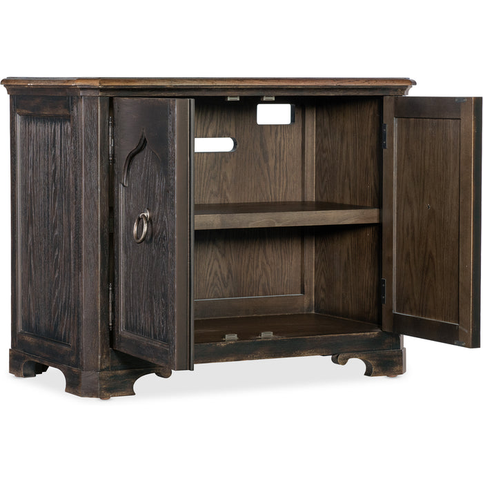 Hooker Furniture Traditional Black Wood Americana Two-Door Nightstand 