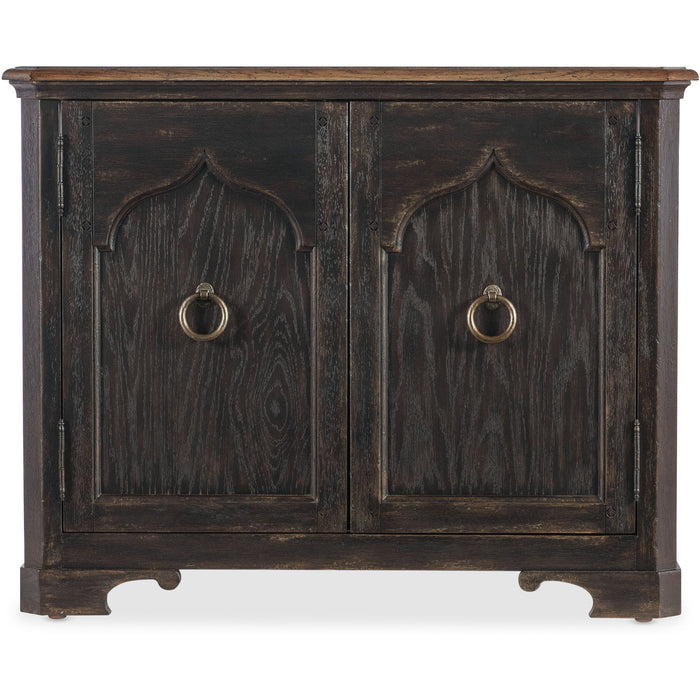 Hooker Furniture Traditional Black Wood Americana Two-Door Nightstand 