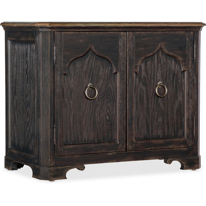 Hooker Furniture Traditional Black Wood Americana Two-Door Nightstand 