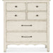 Hooker Furniture Rustic White Wood Tall Americana Six-Drawer Chest 