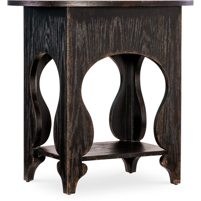 Hooker Furniture Traditional Americana Black One-Drawer Oval Nightstand 