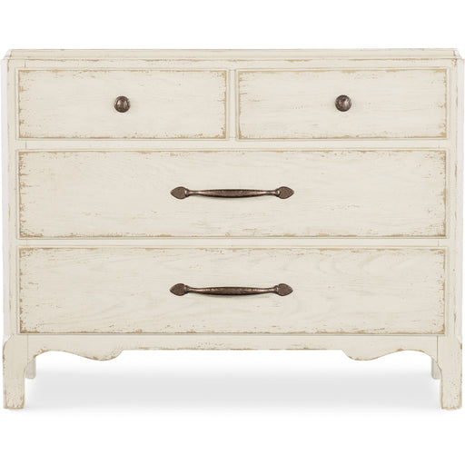 Hooker Furniture Rustic White Wood Americana Bachelor Chest 