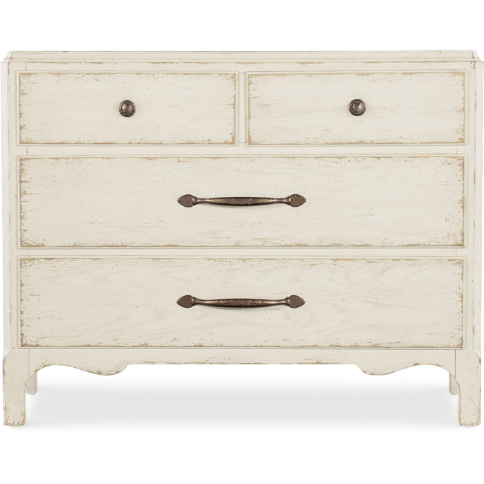 Hooker Furniture Rustic White Wood Americana Bachelor Chest 