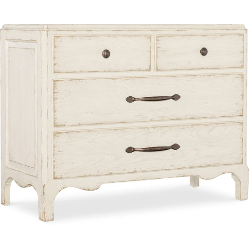 Hooker Furniture Rustic White Wood Americana Bachelor Chest 