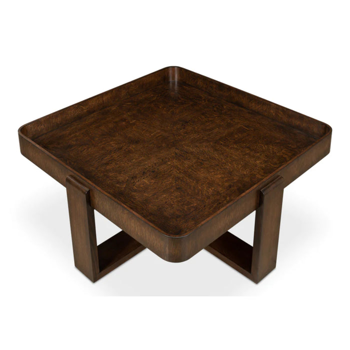 Sarreid LTD. Grand Traytop Cocktail Table, Burnt Brown