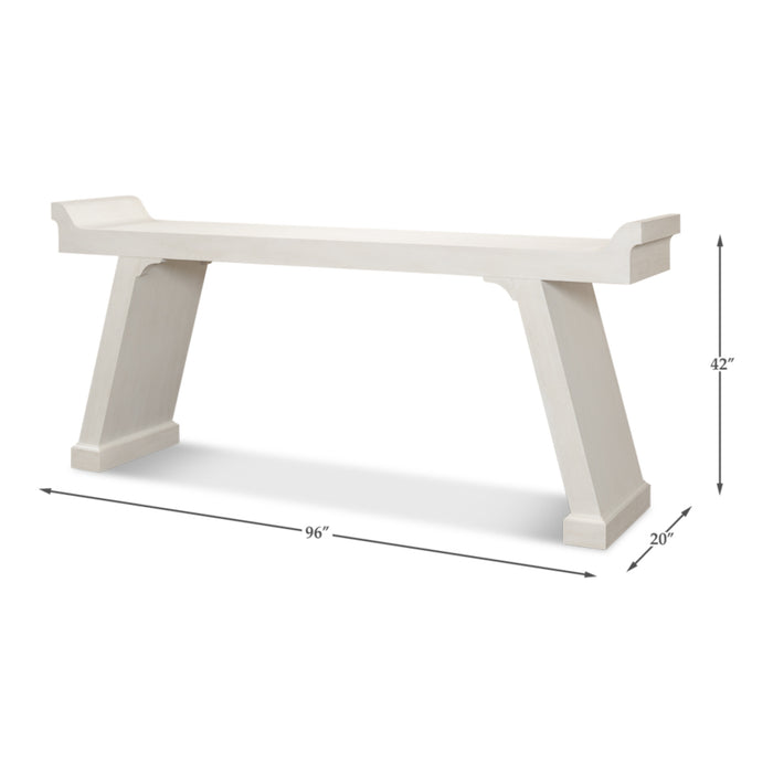 Suspension Console Table by Sarreid LTD. Working White