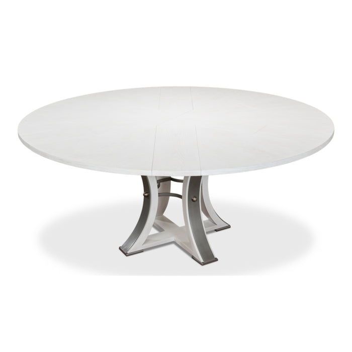 Sarreid LTD. Tower Jupe Dining Table, Med, Working Wht