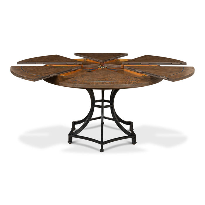 Sarreid LTD. Sunset Jupe Extendable Dining Table, Med, Light Mink 78-155-4