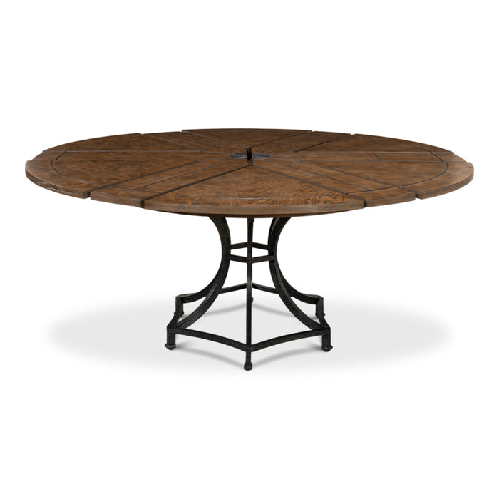 Sarreid LTD. Sunset Jupe Extendable Dining Table, Med, Light Mink 78-155-4