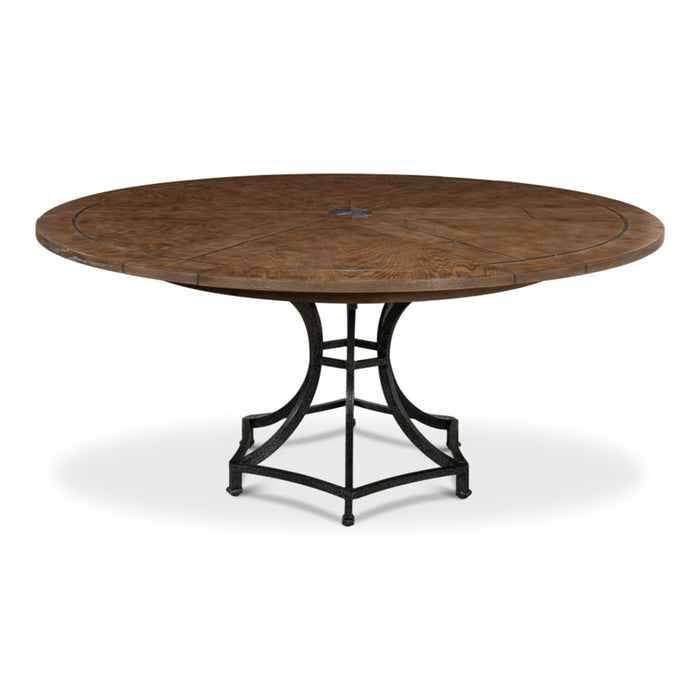 Sarreid LTD. Sunset Jupe Extendable Dining Table, Med, Light Mink 78-155-4