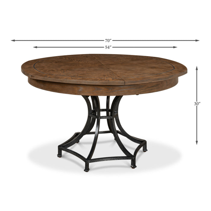 Sarreid LTD. Sunset Jupe Extendable Dining Table, Med, Light Mink 78-155-4