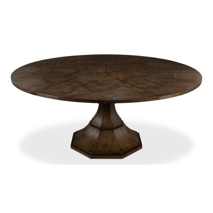 Sarreid Giselle Jupe Expandable Round Dining Table, Lg