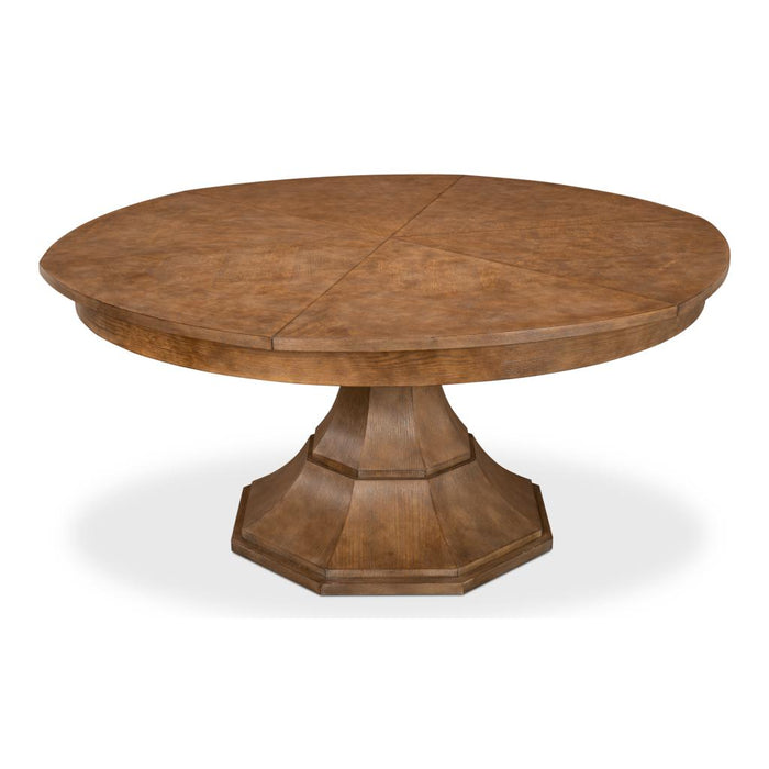 Giselle Extendining Jupe Dining Table Lg, Mink Finish by Sarreid LTD