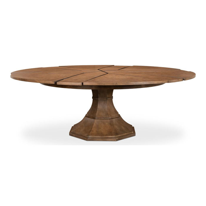 Giselle Extendining Jupe Dining Table Lg, Mink Finish by Sarreid LTD