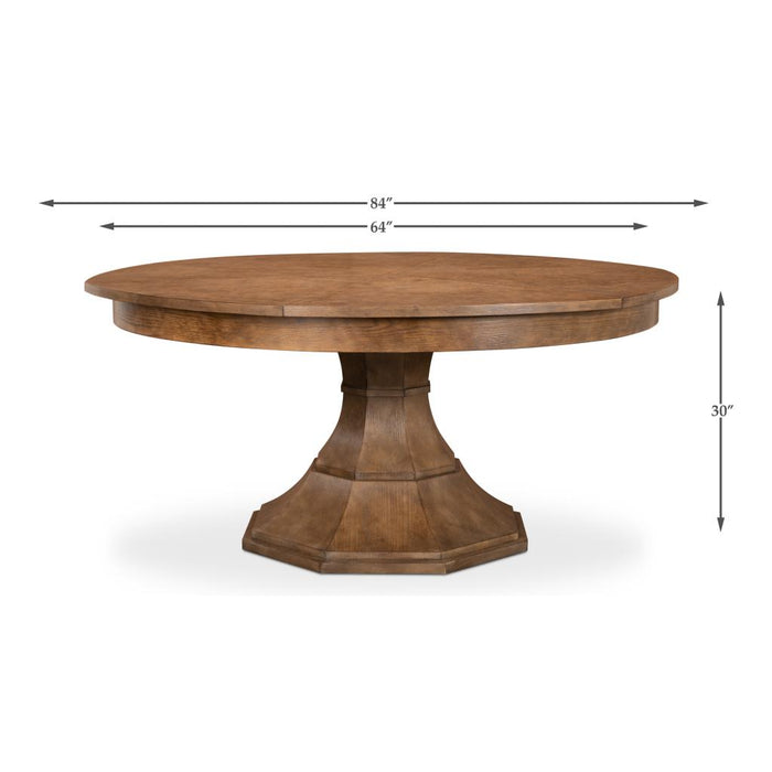 Giselle Extendining Jupe Dining Table Lg, Mink Finish by Sarreid LTD