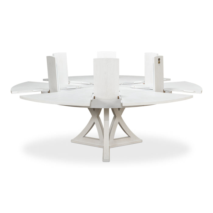 Sarried LTD. Casual Jupe Dining Table, Working White, Lg